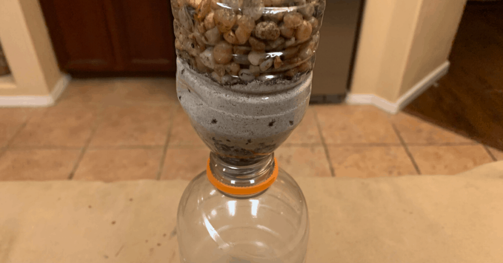 how to you make a charcoal water filter